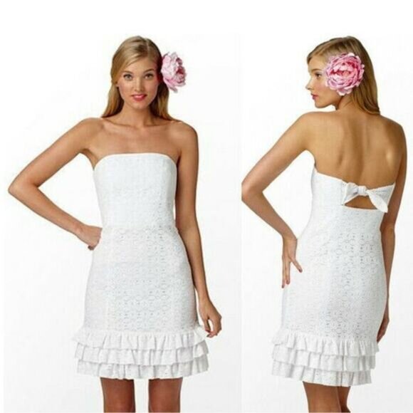 Lilly Pulitzer Dresses & Skirts - LILLY PULITZER ~ FRANCO RESORT PETAL PUSHER DRESS ~ 6 ~ White